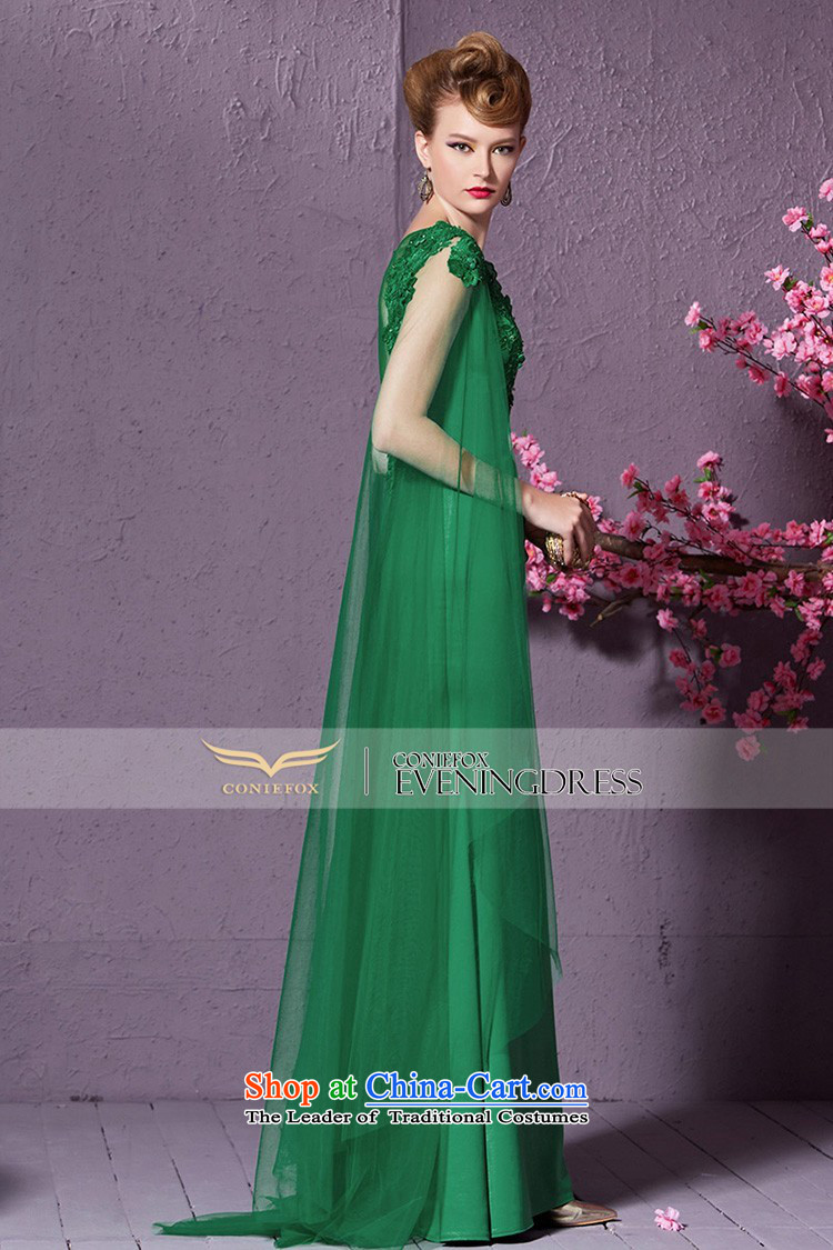 Creative Fashion shawl cuff fox banquet evening dresses Sau San V-Neck long serving under the auspices of the annual concert dress marriages bows 30919 green S picture services, prices, brand platters! The elections are supplied in the national character of distribution, so action, buy now enjoy more preferential! As soon as possible.