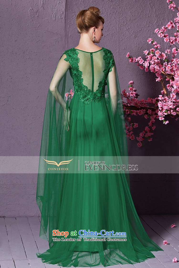 Creative Fashion shawl cuff fox banquet evening dresses Sau San V-Neck long serving under the auspices of the annual concert dress marriages bows 30919 green S picture services, prices, brand platters! The elections are supplied in the national character of distribution, so action, buy now enjoy more preferential! As soon as possible.
