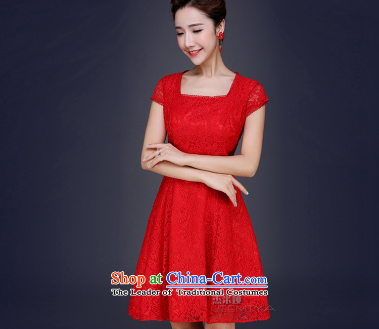 Jie Mija 2015 new summer red bows service of marriages evening dresses champagne color bridesmaid to serve small dress betrothal champagne color S picture, prices, brand platters! The elections are supplied in the national character of distribution, so action, buy now enjoy more preferential! As soon as possible.