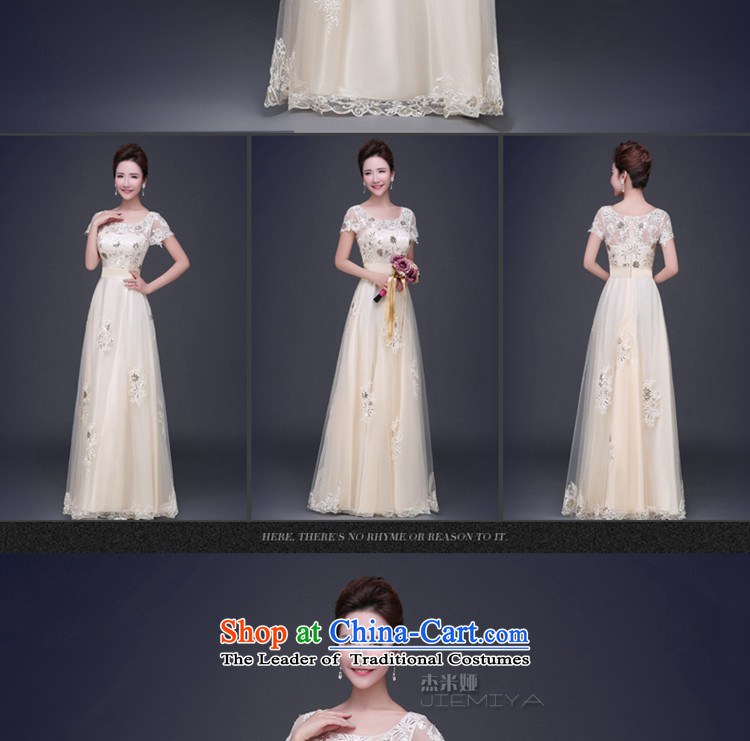 Jie mija evening dresses long 2015 new summer champagne color word shoulder Evening Dress Short) bridesmaid service banquet of the betrothal of girls XXL picture, prices, brand platters! The elections are supplied in the national character of distribution, so action, buy now enjoy more preferential! As soon as possible.