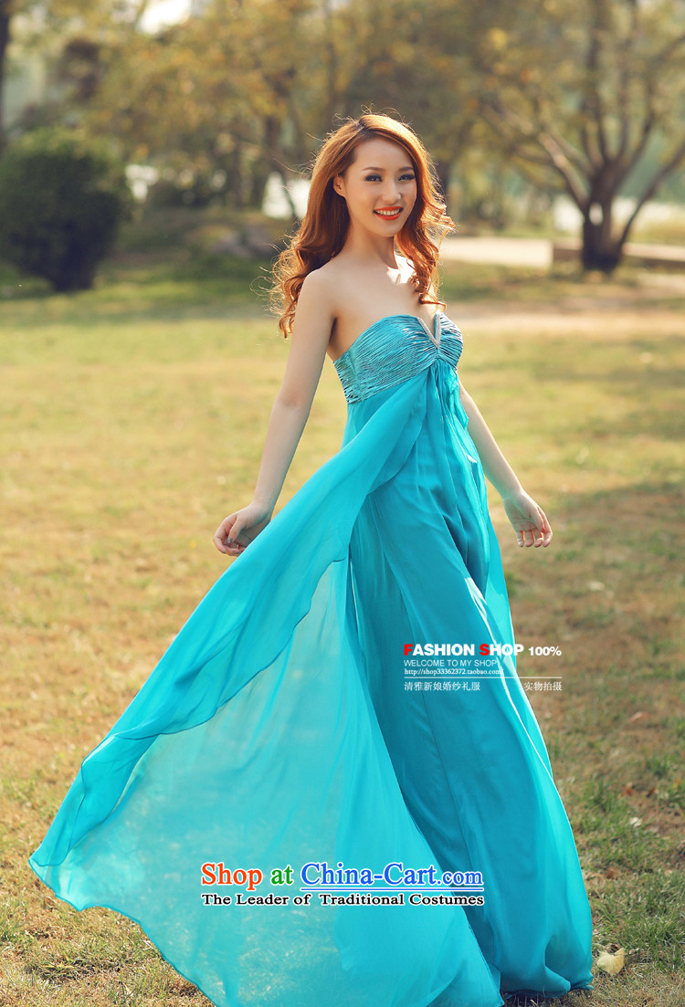 Wedding dress Kyrgyz-american married new anointed arts 2015 Chest Korean dress to align the bride dress green S LS895V picture, prices, brand platters! The elections are supplied in the national character of distribution, so action, buy now enjoy more preferential! As soon as possible.