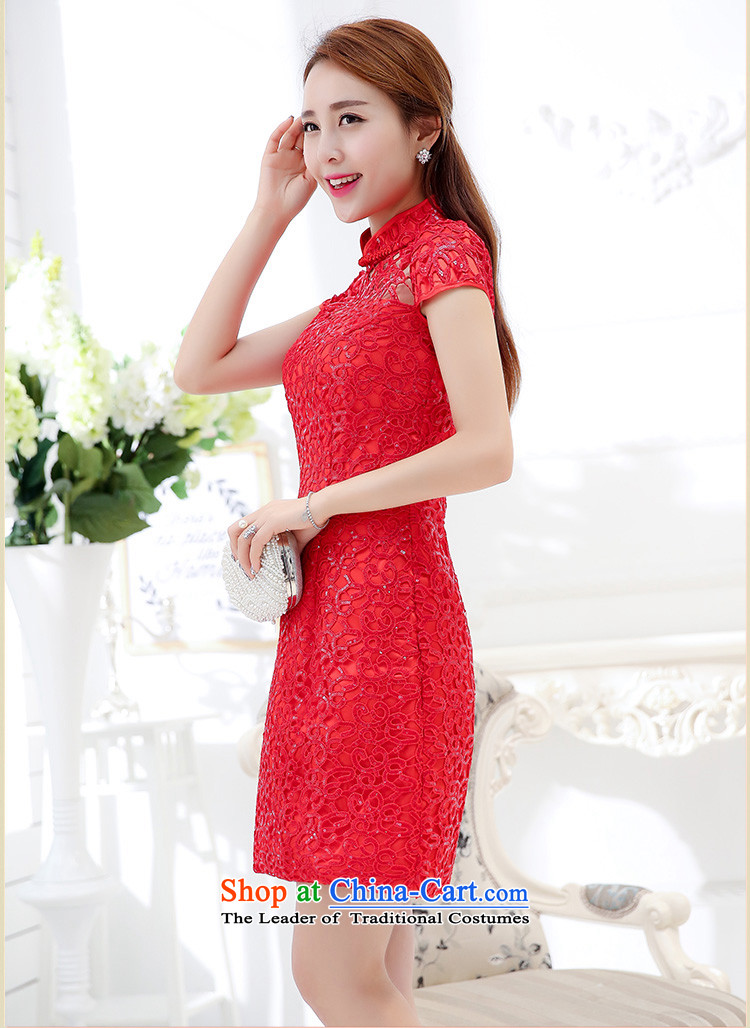 Summer dresses collar short-sleeved bows services, wearing a red languages Sau San video-wedding dresses qipao thin female red XL Photo, prices, brand platters! The elections are supplied in the national character of distribution, so action, buy now enjoy more preferential! As soon as possible.