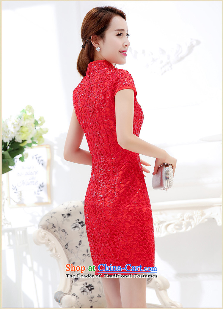 Summer dresses collar short-sleeved bows services, wearing a red languages Sau San video-wedding dresses qipao thin female red XL Photo, prices, brand platters! The elections are supplied in the national character of distribution, so action, buy now enjoy more preferential! As soon as possible.