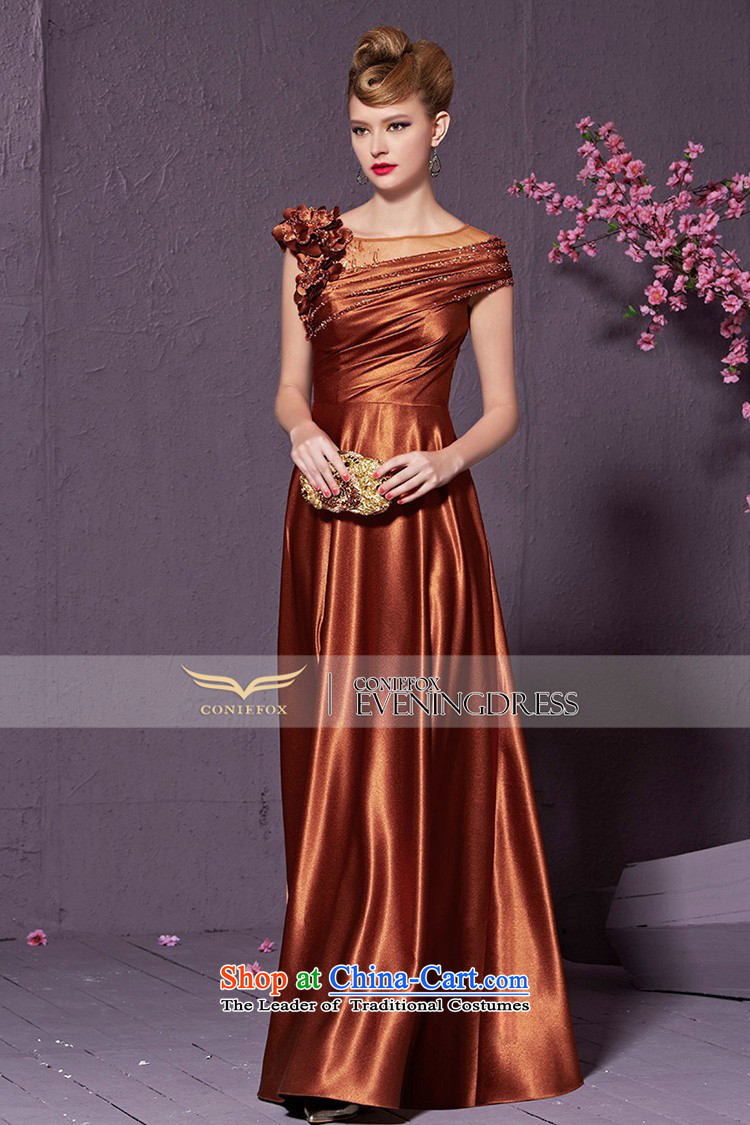 Creative Fox marriages bows service banquet long package shoulder evening dresses and stylish flowers of the Sau San annual evening dress dresses presided over 30930 skirt brown S picture, prices, brand platters! The elections are supplied in the national character of distribution, so action, buy now enjoy more preferential! As soon as possible.