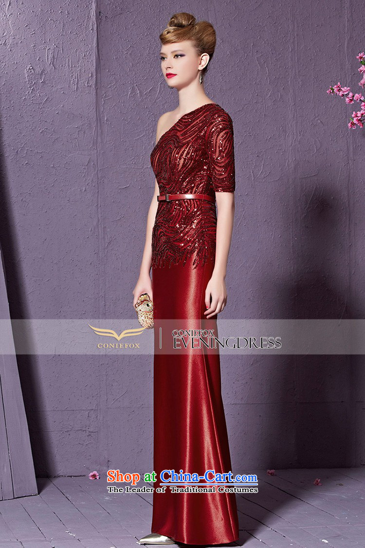 Creative Fashion shoulder dresses Fox Sau San long red marriages evening drink service Wedding banquet service video thin welcome dress skirt 30931 Red L picture, prices, brand platters! The elections are supplied in the national character of distribution, so action, buy now enjoy more preferential! As soon as possible.