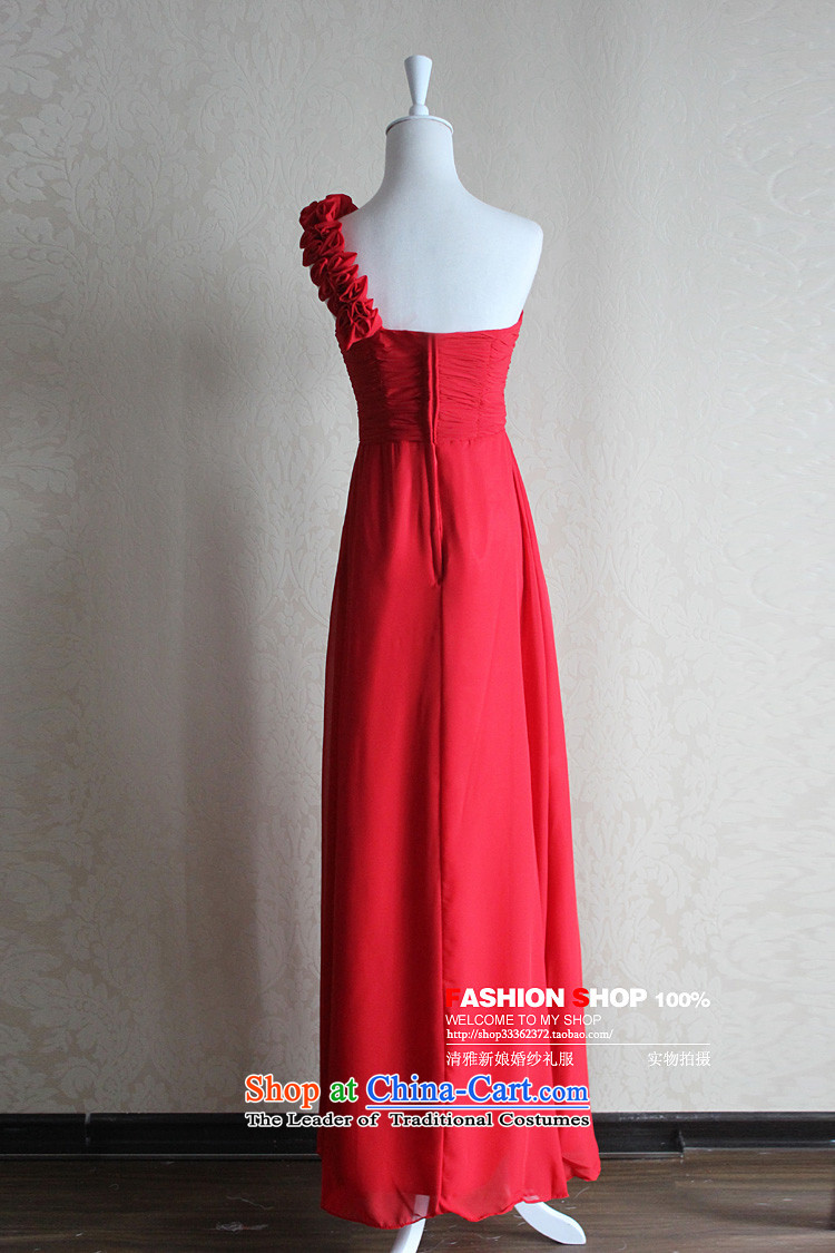The Korean version of the elegant red single shoulder align Sau San to customizable LS3083 bride wedding dresses RED M picture, prices, brand platters! The elections are supplied in the national character of distribution, so action, buy now enjoy more preferential! As soon as possible.
