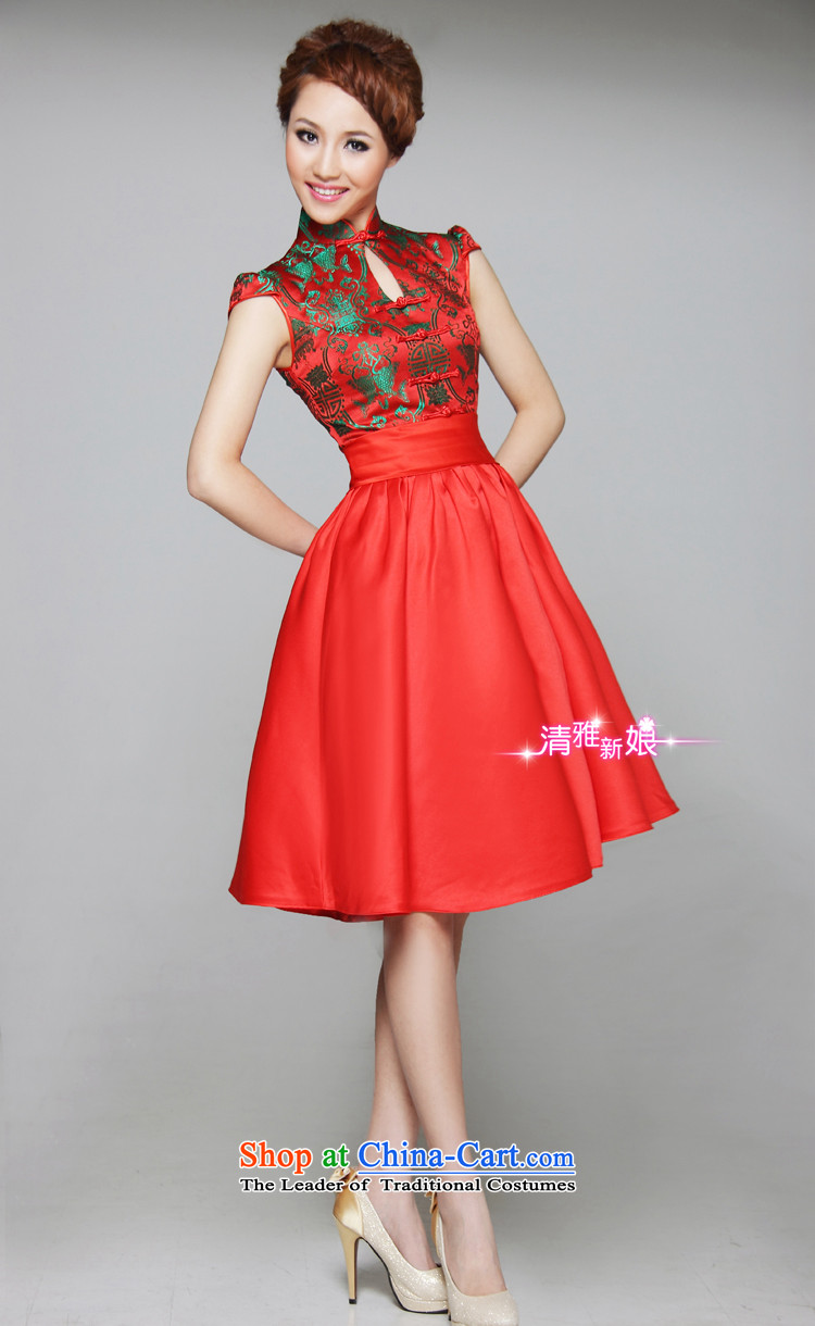 2015 new kiyomasa bride wedding dresses improved short small L631) Bride dress RED M picture, prices, brand platters! The elections are supplied in the national character of distribution, so action, buy now enjoy more preferential! As soon as possible.
