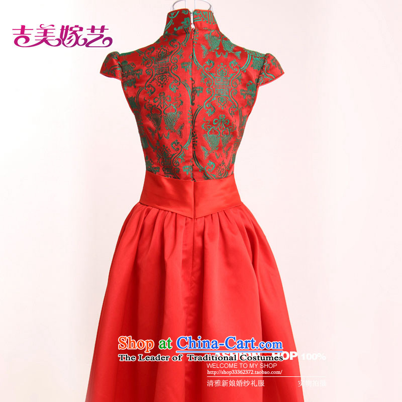 2015 new kiyomasa bride wedding dresses improved short small L631) Bride dress RED M Kyrgyz-american married arts , , , shopping on the Internet