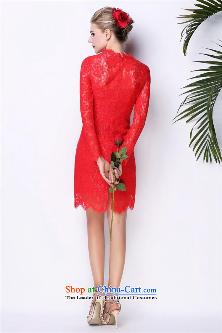 Vpro only lace red dress bows dress long-sleeved Sau San evening dress autumn 3094 New Red M picture, prices, brand platters! The elections are supplied in the national character of distribution, so action, buy now enjoy more preferential! As soon as possible.