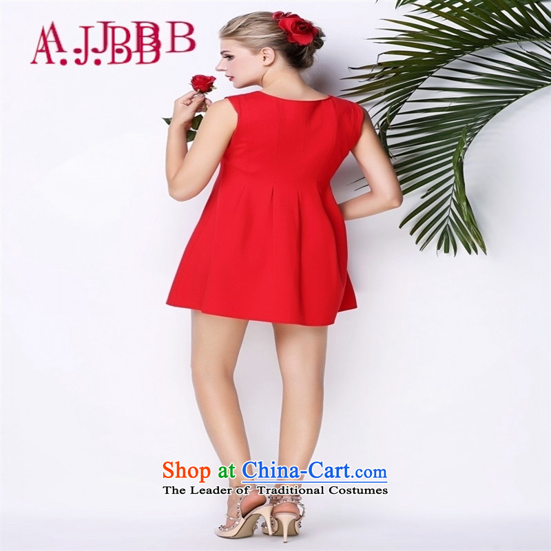 Vpro only dress 2015 skirt sleeveless jacket dress pressure folds the skirt the small red dress 3066 Red S,A.J.BB,,, shopping on the Internet