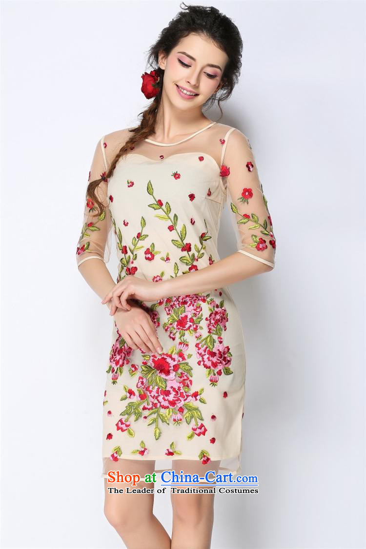 Vpro only dress embroidery embroidered elegance dress skirt evening dress banquet dress 4803 apricot color pictures, prices, XL brand platters! The elections are supplied in the national character of distribution, so action, buy now enjoy more preferential! As soon as possible.