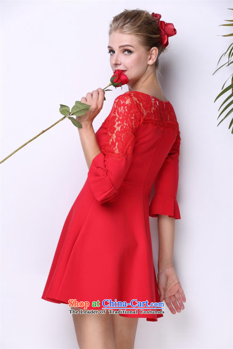 Only the 2015 autumn costumes vpro inside the new red bows services evening dresses lace stitching horn cuff dresses 3,091 red XL Photo, prices, brand platters! The elections are supplied in the national character of distribution, so action, buy now enjoy more preferential! As soon as possible.
