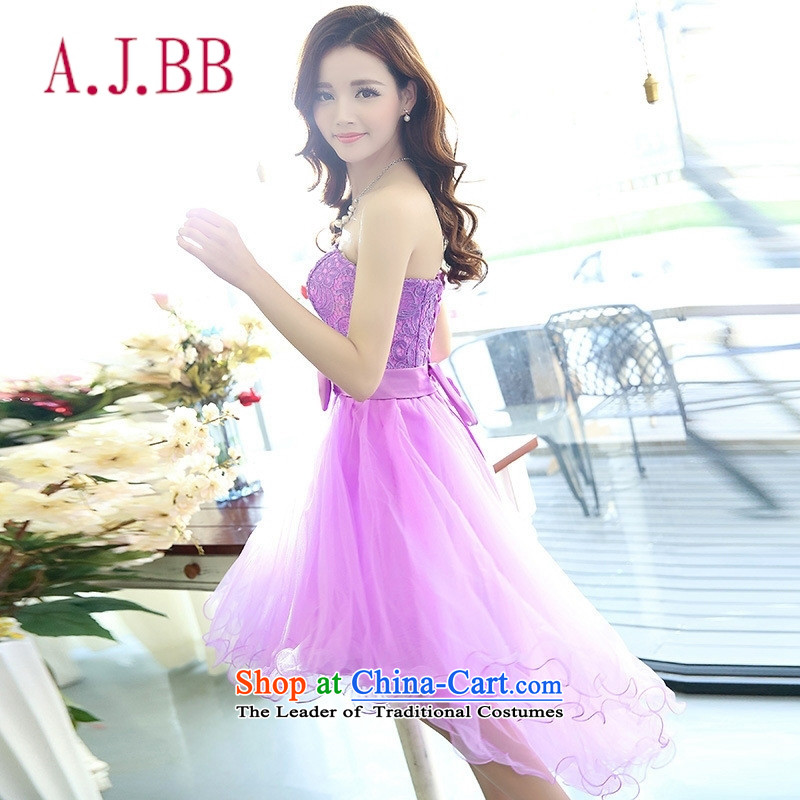 Vpro only 2015 spring/summer apparel new anointed chest bridesmaid in long long crowsfoot bon bon skirt banquet bride evening dresses skirt M,A.J.BB,,, Purple Shopping on the Internet