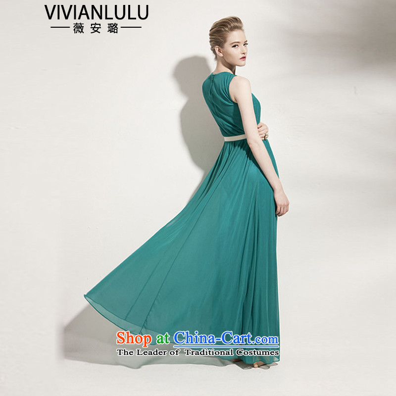 2015 European and American foreign trade new personality engraving round-neck collar drift sin performances long evening dresses long mopping-yi long skirt AL150675 apricot color code ,vivianlulu,,, are shopping on the Internet