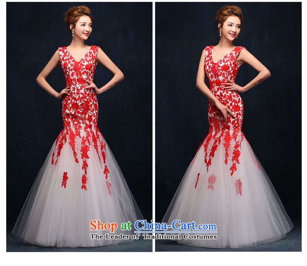 According to Lin Sha bows Service Bridal Fashion evening Korean red lace crowsfoot wedding dress long evening dresses 2015 New Red tailored consulting customer service picture, prices, brand platters! The elections are supplied in the national character of distribution, so action, buy now enjoy more preferential! As soon as possible.