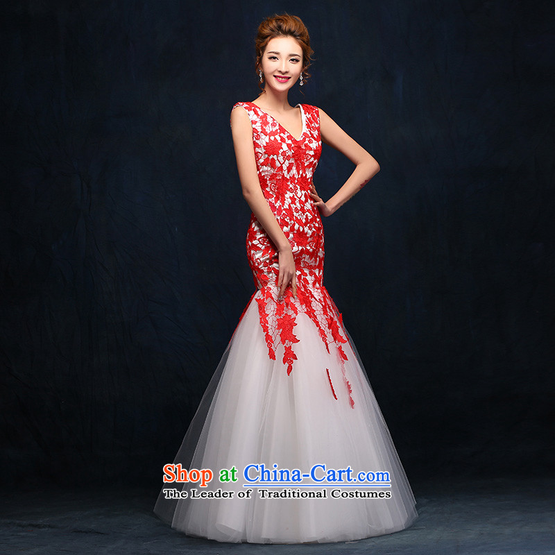 According to Lin Sha bows Service Bridal Fashion evening Korean red lace crowsfoot wedding dress long evening dresses 2015 New Red tailored customer service, in accordance with the Advisory Lin Sha , , , shopping on the Internet