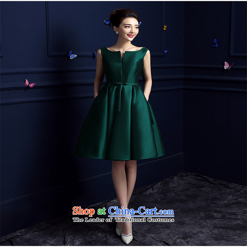 Name of the new 2015 HUNNZ stylish and elegant bride bridesmaid length of summer evening dress upscale dark green short) XL,HUNNZ,,, shopping on the Internet