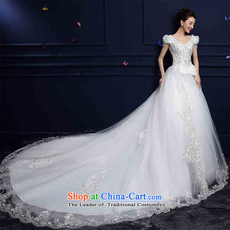 Name of the new 2015 HUNNZ spring noble and elegant bride large Summer Wedding trailing white streak of S,HUNNZ,,, shopping on the Internet