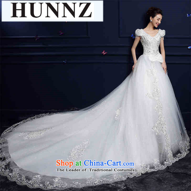 Name of the new 2015 HUNNZ spring noble and elegant bride large Summer Wedding trailing white streak of S,HUNNZ,,, shopping on the Internet
