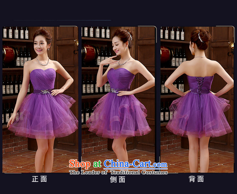 The bride evening dresses 2015 Spring/Summer new Korean short of major wiping the chest code graphics thin banquet marriage bridesmaid services purple XXL Suzhou shipment picture, prices, brand platters! The elections are supplied in the national character of distribution, so action, buy now enjoy more preferential! As soon as possible.