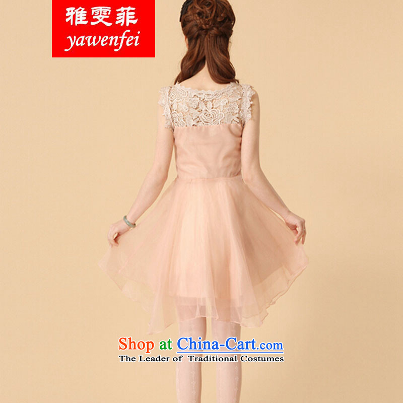 Ya Man, 2015 Korean lace the yarn dresses bon bon skirt princess skirt sleeveless bridesmaid small dress dress pink S Ya Man (yawenfei) , , , shopping on the Internet