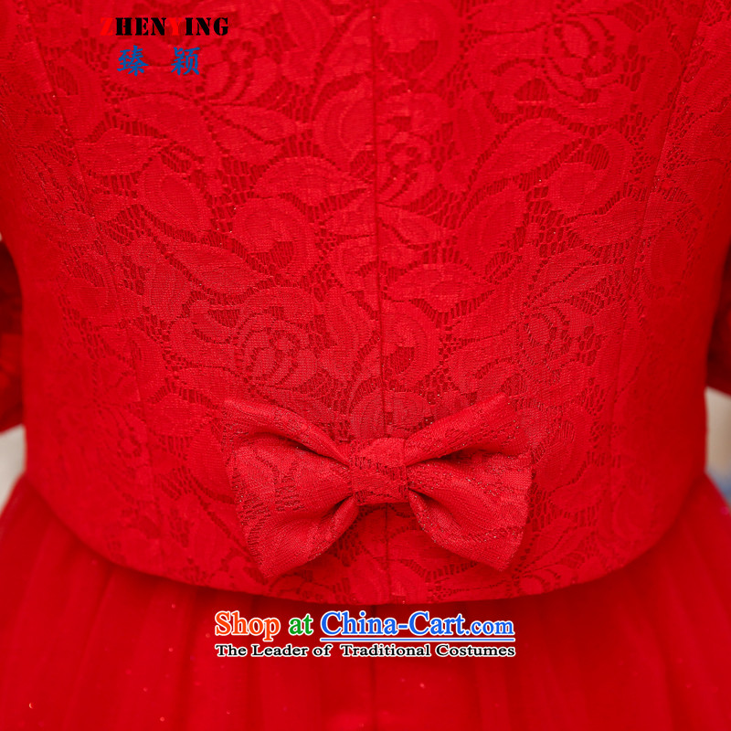 Zen Ying Female dress bride bows services 2015 Autumn) Marriage back elegant door kit skirt the betrothal red short-sleeved gown two kits XL, red happy times (发南美州之夜) , , , shopping on the Internet