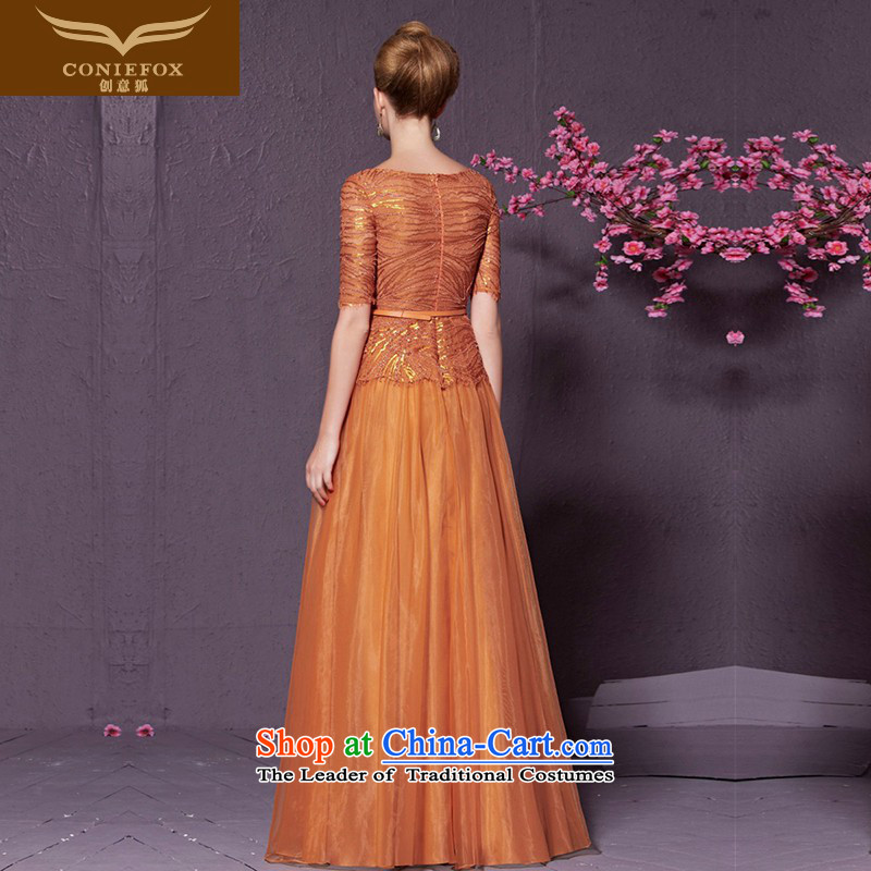 The kitsune style on-chip creative banquet dinner dress in long-sleeved Sau San evening drink services under the auspices of dress will video thin bridesmaid dress skirt 30980 Orange , L, creative Fox (coniefox) , , , shopping on the Internet
