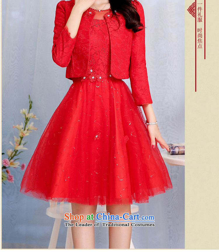 Replace the Spring and Autumn Period, involving Suu Kyi won version wedding dress women and two piece dresses and stylish high-end temperament bride dress bows back to door bridesmaid evening dress female RED M picture, prices, brand platters! The elections are supplied in the national character of distribution, so action, buy now enjoy more preferential! As soon as possible.