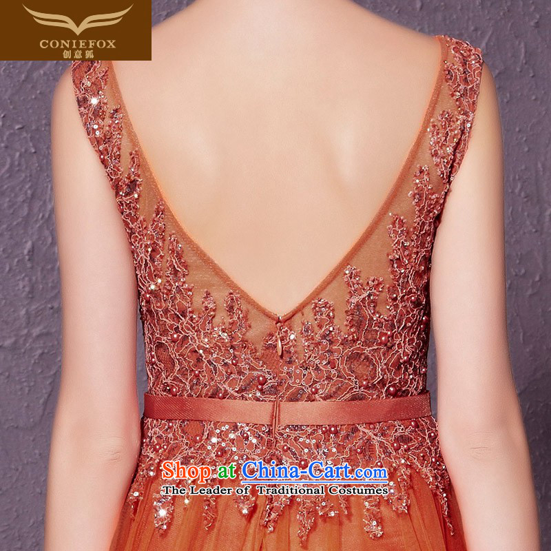 Creative Fox back reception banquet evening dress long evening drink service     auspices dress long skirt marriages welcome service 30985 orange M creative Fox (coniefox) , , , shopping on the Internet