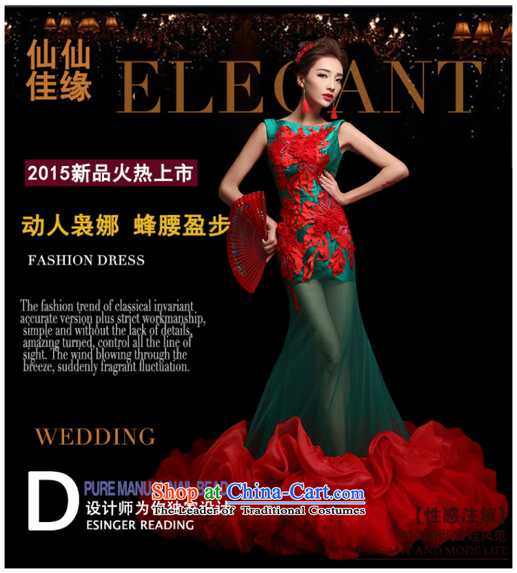 The spring and summer of 2015 new stylish long tail marriages crowsfoot evening dress photo building theme stage performances services picture color S picture, prices, brand platters! The elections are supplied in the national character of distribution, so action, buy now enjoy more preferential! As soon as possible.
