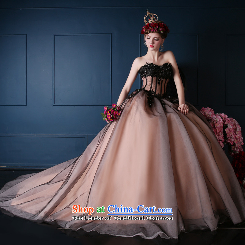 2015 Spring/Summer new Korean anointed chest marriages tail wedding dress banquet dress video thin will orange black , L, Sin Sin Introduction , , , shopping on the Internet