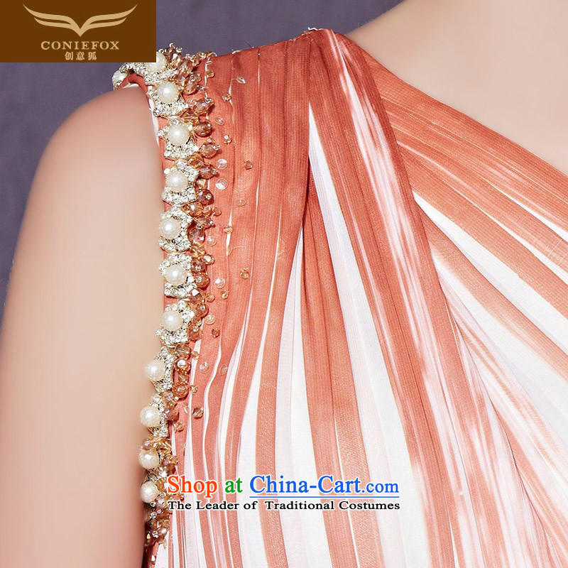 Creative Fashion shoulder dresses fox banquet nail pearl evening drink service bridal wedding dress long bridesmaid dress skirts Sau San wedding services 82206 color pictures courtesy S creative Fox (coniefox) , , , shopping on the Internet