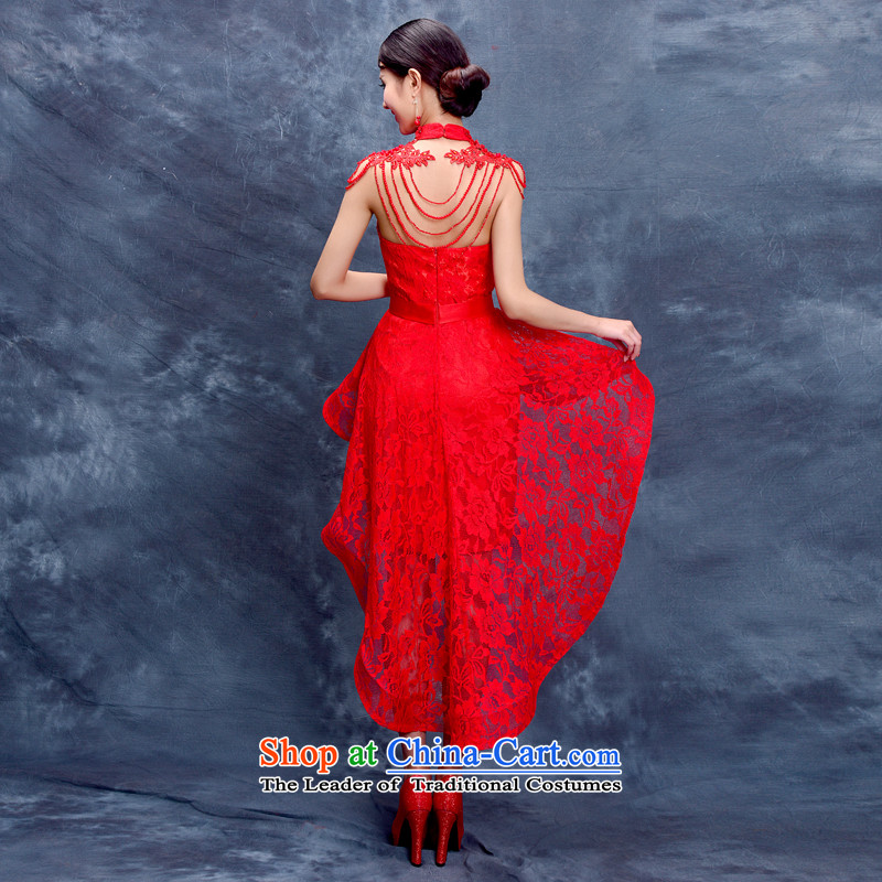 The autumn 2015 new front stub long after wiping the chest short bridesmaid bows services of female evening dress skirt red marriage small XL, Stephanie (dayinni to tone) , , , shopping on the Internet