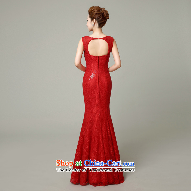 Stylish new 2015 Red Dress V-Neck bride bows Services Mr Ronald evening dresses long thin red ,L,Video Crowsfoot Bo (BABY BPIDEB bride) , , , shopping on the Internet