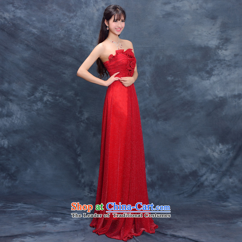 Evening dress new bride summer 2015, serving evening drink wedding dress moderator female performances banquet long red M to sound (dayinni ni) , , , shopping on the Internet