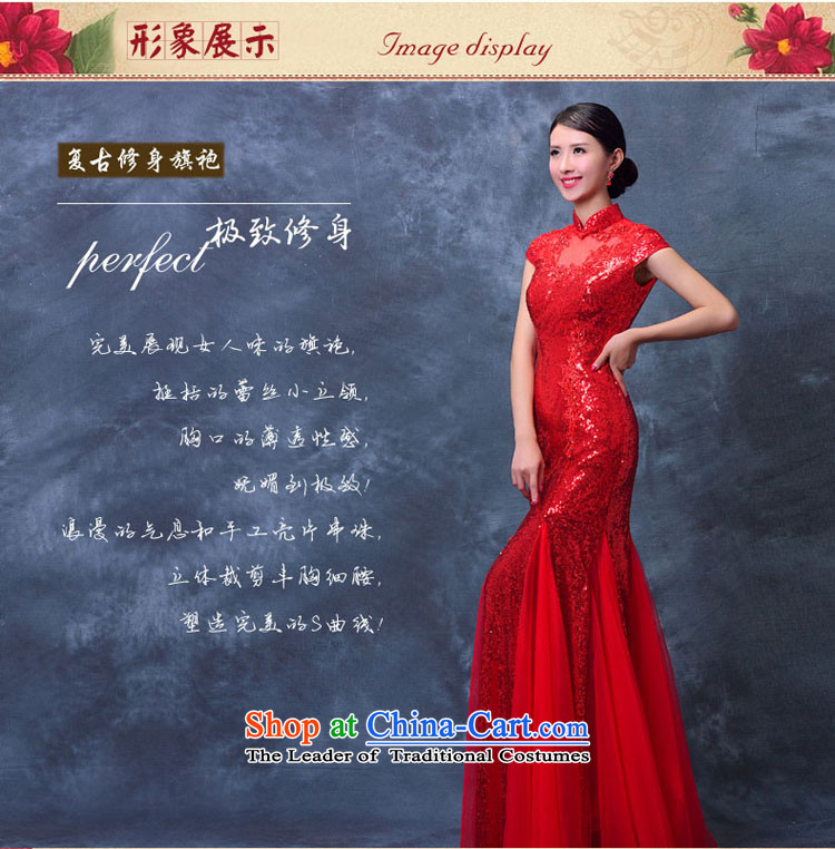 New evening dress autumn 2015 Korean brides bows serving long tail of Sau San Red Dress summer qipao marriage red S picture, prices, brand platters! The elections are supplied in the national character of distribution, so action, buy now enjoy more preferential! As soon as possible.