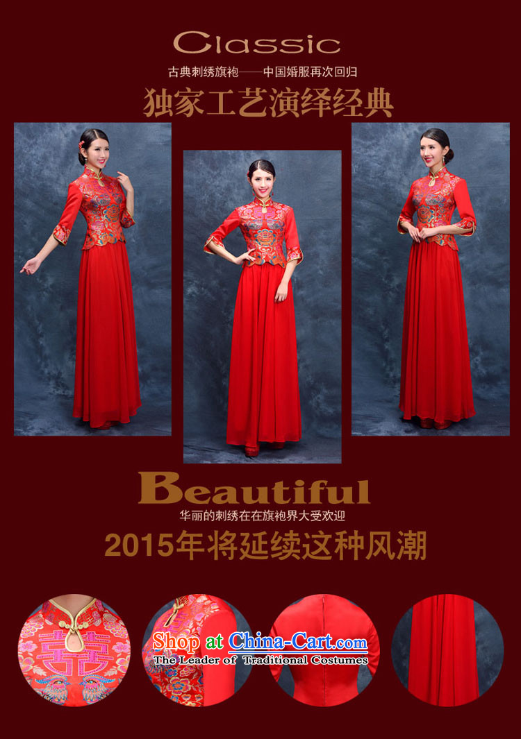 Toasting champagne bride services 2015 Summer retro qipao gown cheongsam dress red bows long-serving and Phoenix use red wo L picture, prices, brand platters! The elections are supplied in the national character of distribution, so action, buy now enjoy more preferential! As soon as possible.