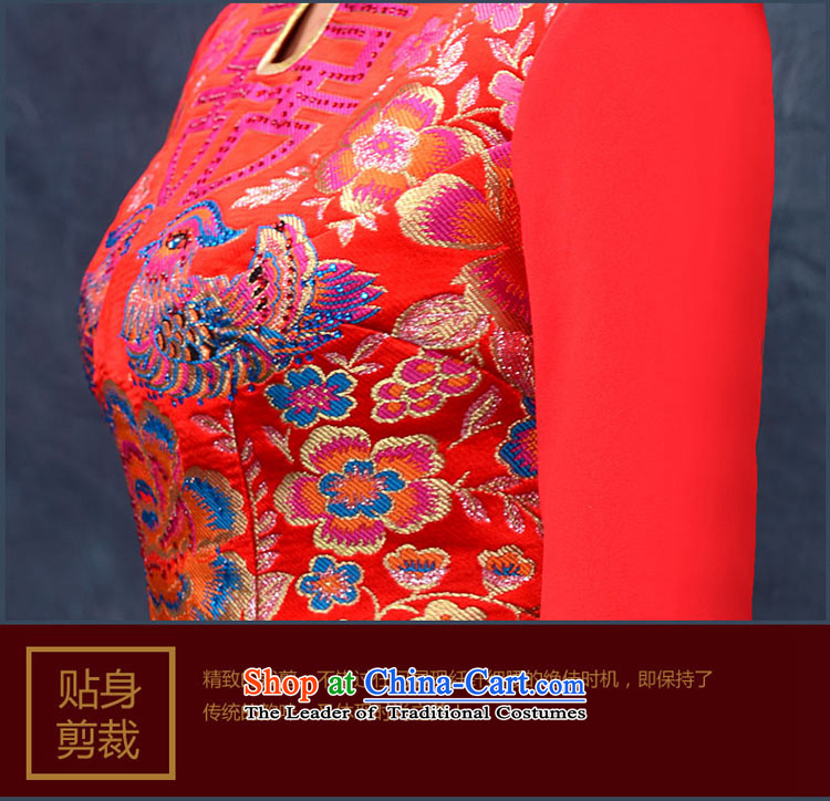 Toasting champagne bride services 2015 Summer retro qipao gown cheongsam dress red bows long-serving and Phoenix use red wo L picture, prices, brand platters! The elections are supplied in the national character of distribution, so action, buy now enjoy more preferential! As soon as possible.