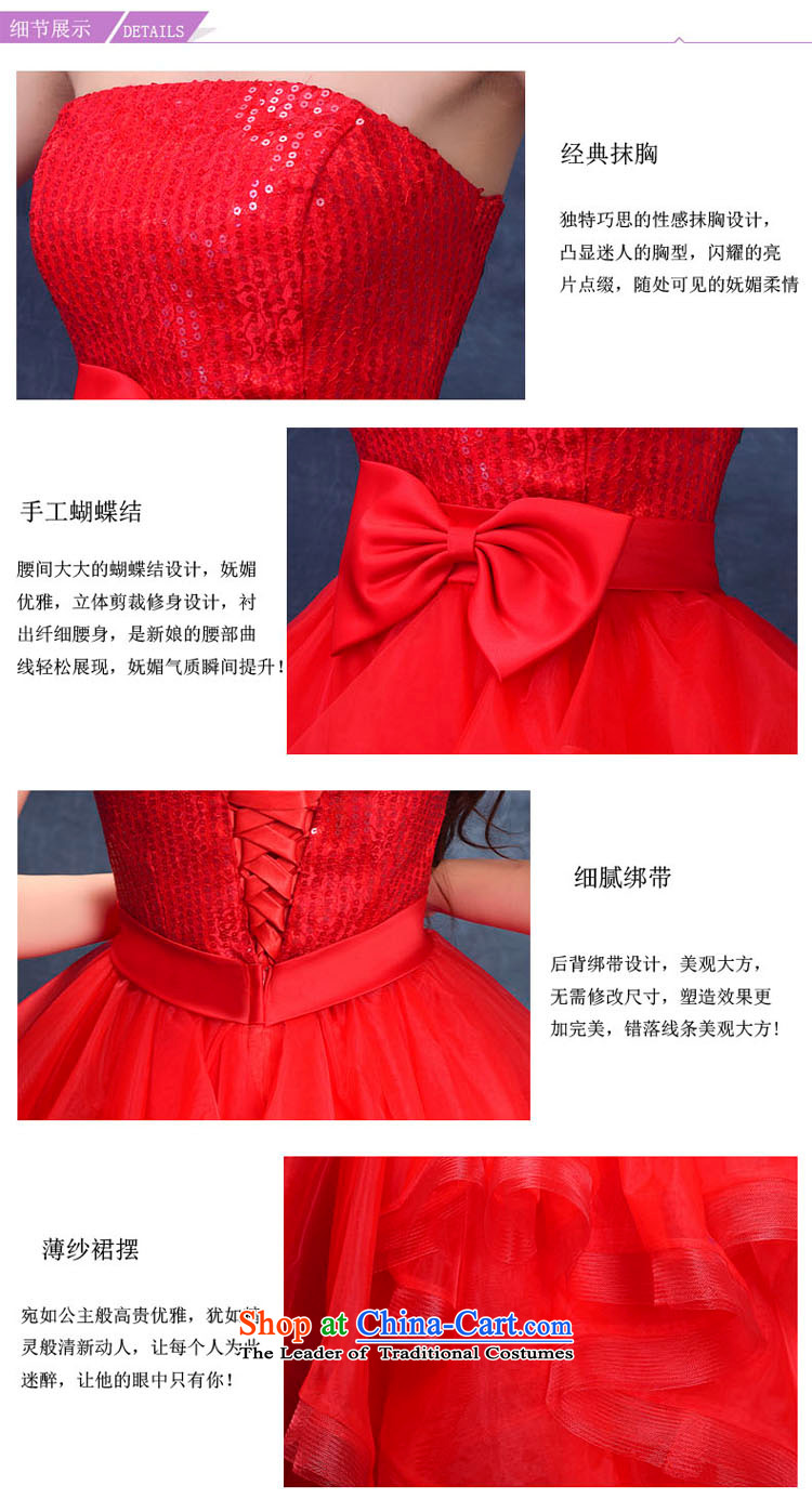 2015 Summer new anointed chest bridesmaid Dress Short of straps bride bows wedding dresses services small princess evening dress red S picture, prices, brand platters! The elections are supplied in the national character of distribution, so action, buy now enjoy more preferential! As soon as possible.