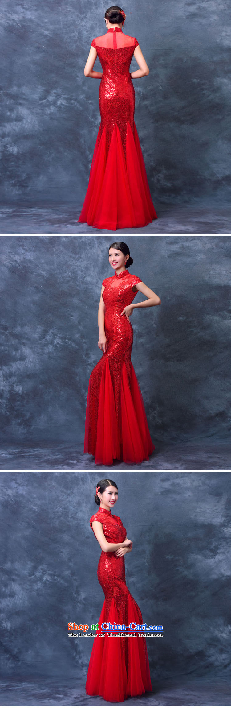 New evening dress autumn 2015 Korean brides bows serving long tail of Sau San Red Dress summer qipao marriage red XXL picture, prices, brand platters! The elections are supplied in the national character of distribution, so action, buy now enjoy more preferential! As soon as possible.