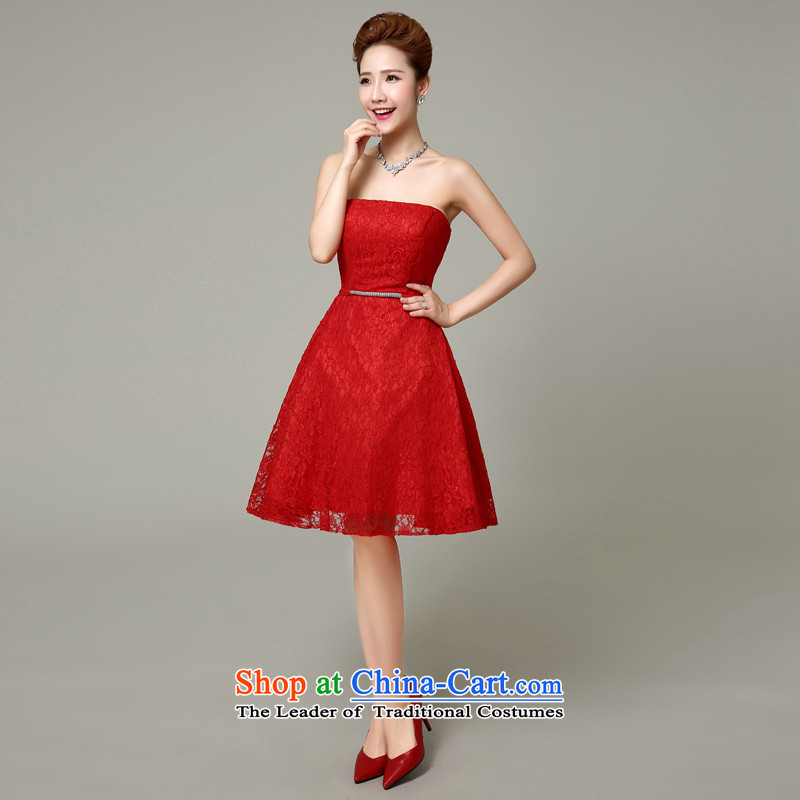 However, the Korean version of service and chest red 2015 Sau San new summer marriages cluster pink dress banquet L Demi Moor Qi , , , shopping on the Internet