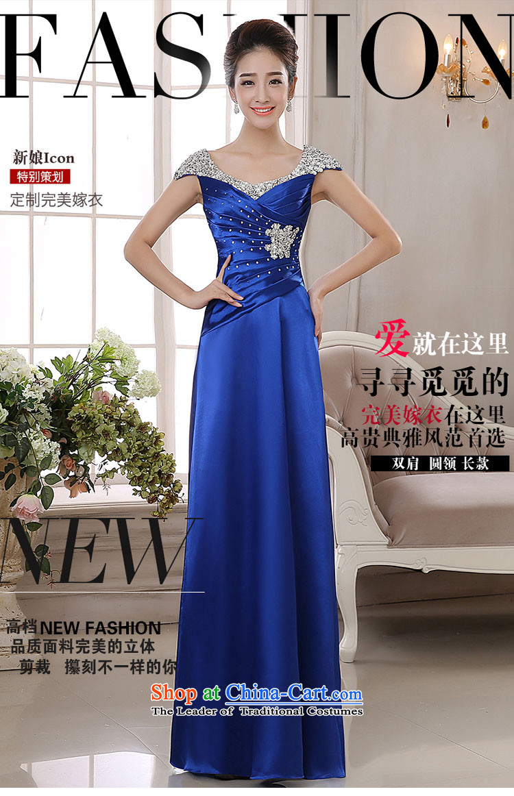 Banquet evening dresses long 2015 new stylish wedding dress bride toasting champagne red services under the auspices of the Sau San performance blue L picture, prices, brand platters! The elections are supplied in the national character of distribution, so action, buy now enjoy more preferential! As soon as possible.