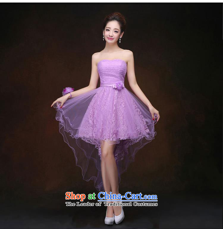 Mano-hwan's 2015 new autumn and winter hang also lifting strap lace bridesmaid short skirt) Bride wedding ceremony service dinner drink sister purple C S picture, prices, brand platters! The elections are supplied in the national character of distribution, so action, buy now enjoy more preferential! As soon as possible.