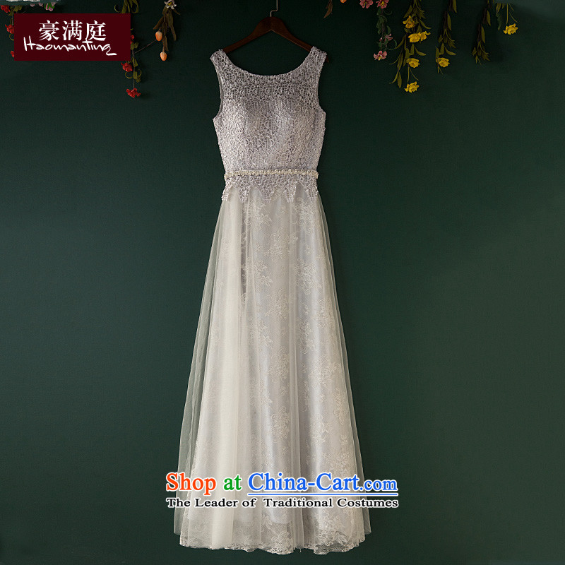 Ho full Chamber wedding banquet performances moderator evening dresses long marriage bridesmaid bride services with the NEW Summer 2015 gray color XL, Ho full Chamber , , , shopping on the Internet