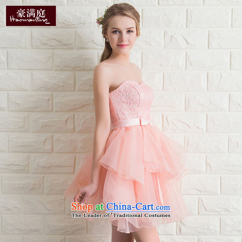 2015 new bows and short of Chest Services Mr Ronald bride wedding dress stylish banquet evening dresses bon bon skirt red jade pink S Ho full Chamber , , , shopping on the Internet