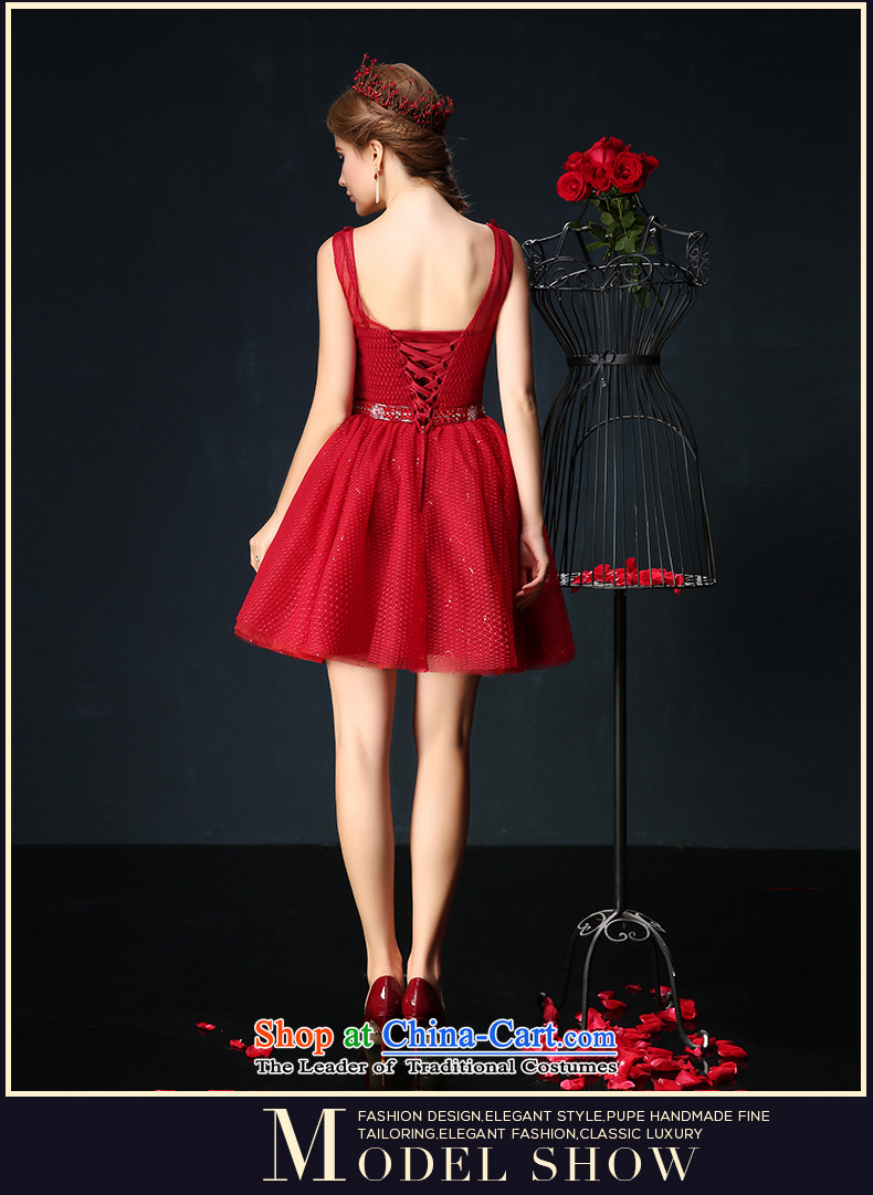 Marriages bows services 2015 Summer new Korean Red shoulders, large video thin red dress banquet M picture, prices, brand platters! The elections are supplied in the national character of distribution, so action, buy now enjoy more preferential! As soon as possible.