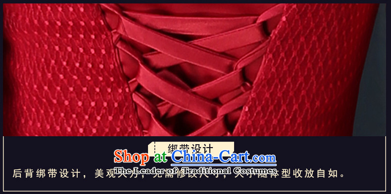 Marriages bows services 2015 Summer new Korean Red shoulders, large video thin red dress banquet M picture, prices, brand platters! The elections are supplied in the national character of distribution, so action, buy now enjoy more preferential! As soon as possible.