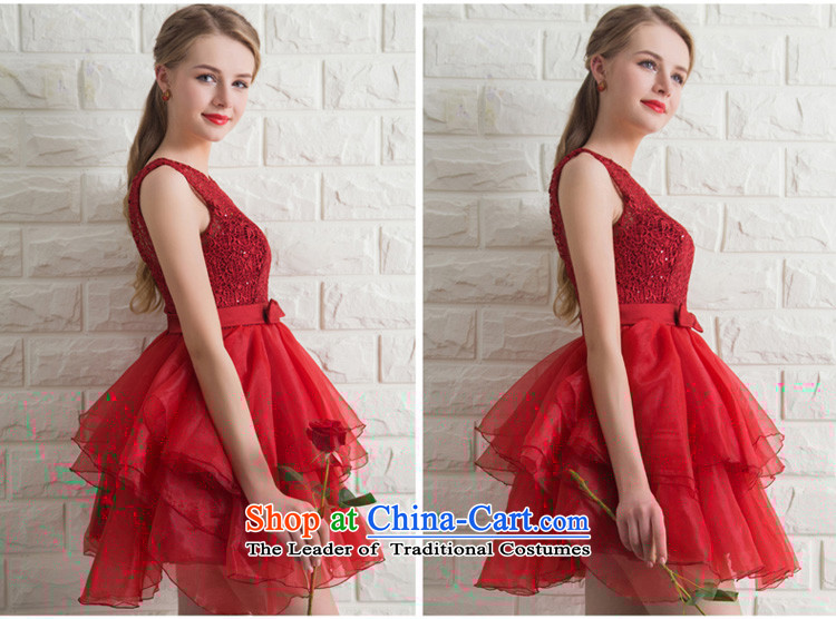 However Service Bridal 2015 Summer new red short skirt wedding dresses, small betrothal marriage will dress dinner wine red L picture, prices, brand platters! The elections are supplied in the national character of distribution, so action, buy now enjoy more preferential! As soon as possible.