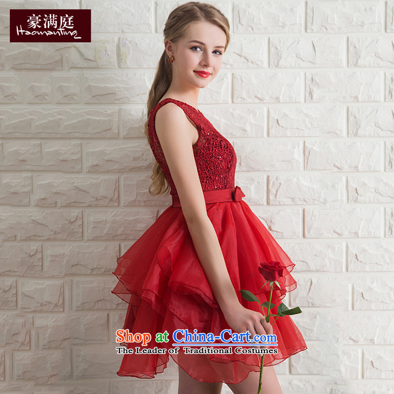 However Service Bridal 2015 Summer new red short skirt wedding dresses, small betrothal marriage will dress dinner wine red , L Ho full Chamber , , , shopping on the Internet