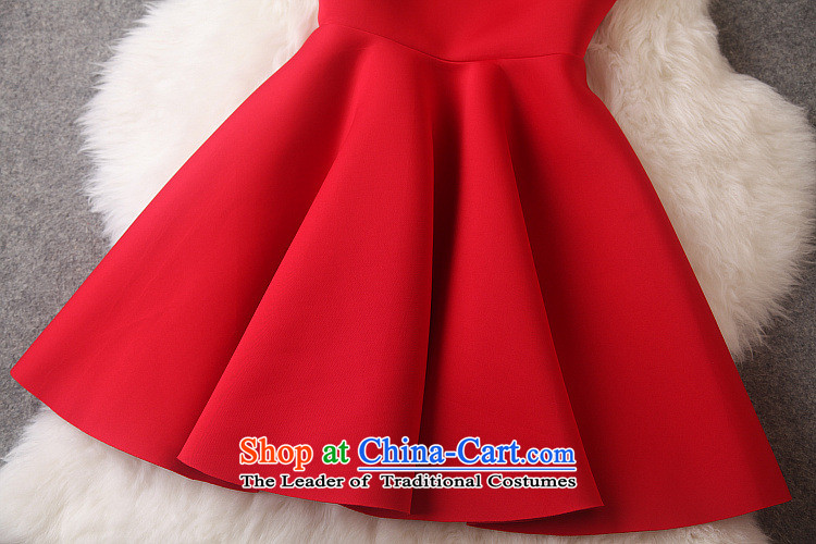 Snow boat as 2015 autumn and winter air layer round-neck collar on-chip video thin red small Sau San dress dresses A5689 female red L picture, prices, brand platters! The elections are supplied in the national character of distribution, so action, buy now enjoy more preferential! As soon as possible.